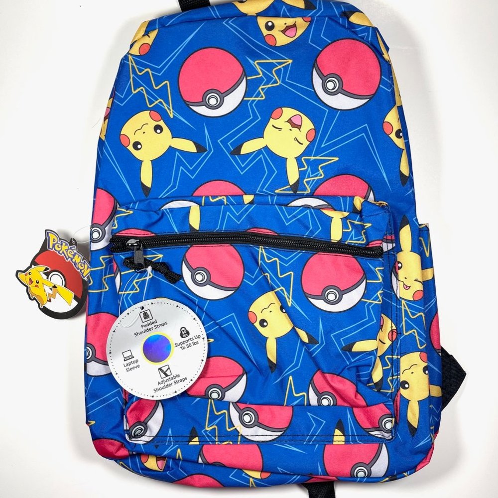 Pokemon Pikachu Backpack 16" School Bag